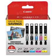 OEM Canon Set of 5 Ink Cartridges - CLI-251