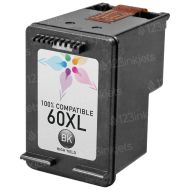 Remanufactured High Yield Black Ink for HP 60XL