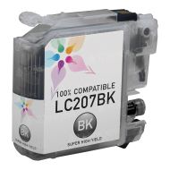 Brother LC207BK Super HY Black Compatible Ink
