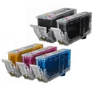 Compatible PGI-225 and CLI-226: 1 Pigment Bk PGI-225 and 1 Each of CLI-226 (Bk, C, M, Y) Ink for Canon