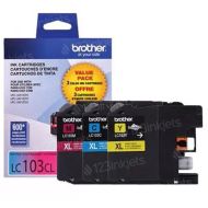 OEM Brother LC1033PKS HY C/M/Y Ink Cartridges, 3 Pack