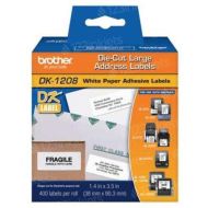 Brother DK-1208 White Genuine Address Labels, 1.4 in x 3.5 in