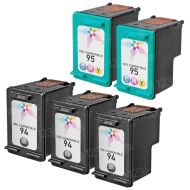 Remanufactured Black and Color Ink for HP 94 and 95