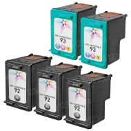 Remanufactured Black and Color Ink for HP 92 and 93