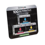 OEM Lexmark 100XL HY Cyan / Magenta / Yellow Cartridges