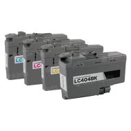 Bulk Set of 4 Ink Cartridges for Brother LC404