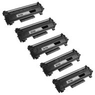 Compatible Brother TN760 High Yield Black Toners - 5 Pack