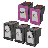 Remanufactured Black and Color Ink for HP 64XL