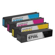 Bulk Set of 4 High Yield Ink Cartridges for HP 970XL / 971XL
