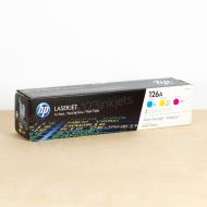 HP CF341A (126A) C/M/Y Original Laser Toner 3 Pack