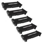 Compatible Brother TN880 Super High Yield Black Toners - 5 Pack
