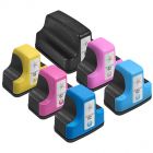 Bulk Set of 6 Ink Cartridges for HP 02