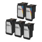 Remanufactured PG-245XL/CL-246XL Bundle for Canon: 3 8278B001AA High Yield Black and 2 8280B001AA High Yield Color