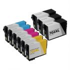 Bulk Set of 9 Ink Cartridges for Epson 702XL