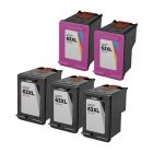 Remanufactured Black and Color Ink for HP 63XL