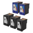 Remanufactured Black and Color Ink for HP 21 and HP 21