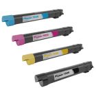 Xerox Phaser 7500 Remanufactured Set of 4 HC Toners: Bk, C, M, Y