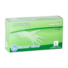 Diamond Gloves IF 48 Powder-Free Clear Vinyl Gloves - Large (100/Box)